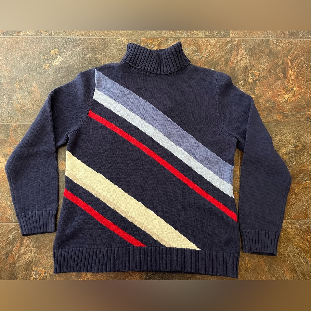 New Vintage women’s Field Gear cotton blue pull over turtleneck sweater. Large - Picture 5 of 14
